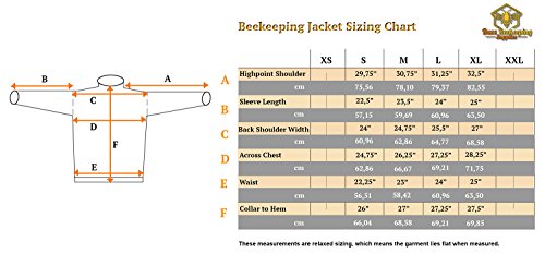 Professional Beekeeping Suit Jacket - for Men and Women (Large) - Total Protection - Self-Supporting Fencing Veil for Beekeepers - Easily Take On & Off - 6 Pockets - Good for Beginners as well (White) - Thumbnail 2