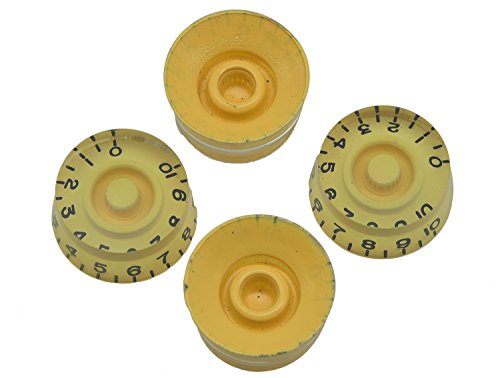 KAISH 4pcs Vintage Cream Guitar Speed Dial Knobs Control Knob fits LP Guitar