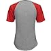 Customized Girl Proud Baseball Mom Pride Jersey: Ladies Relaxed Fit 3/4 Sleeve Raglan Tee