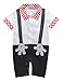 Styles I Love Baby Boy Dots Printed Faux Suspender Cute Onesie Costume Romper (95/18-24 Months) White