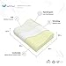 Hypoallergenic Bamboo Memory Foam Contour Pillow - Antimicrobial Dust Mite Resistant A Firm Flexible Therapeutic Posturepedic Pillow for Sound Sleep and Reduced Neck and Shoulder Pain (24 x 16 in)