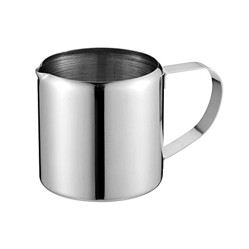 Click Here to See More Images B Blesiya Small Milk Frothing Pitcher Jug, Stainless Steel, Suitable for Coffee, Latte and Frothing Milk, Silver - 3oz