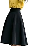 FACE N FACE Women's High Waist A Line Pleated Full Skater Bubble Skirt