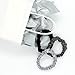 Mulberry Park Silks 100% Pure Silk Scrunchies, 3 Pack - Prevents Frizz, Reduces Breakage, Gentle On All Hair Types, Hair Accessories - Small (Black/Silver/Gunmetal)