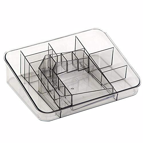 2 Pack Clear Makeup Organizer Lipstick Organizer Great for Bathroom Vanity Counter Tops, Dressing Tables, Cosmetic Stations