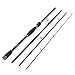 JEKOSEN Portable Travel Casting/Spinning Bass Fishing Rods with Tube Case Lightweight Carbon Fiber Fishing Pole Fresh Water Medium Power Smooth Guides&Durable Reel Seats 6ft-9ft