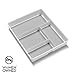 madesmart Basic Gadget Tray Organizer - White | BASIC COLLECTION | 4-Compartments | Multi-Purpose Storage | Non-slip Lining | Easy to Clean | Durable | BPA-Free