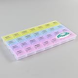 EnviUs 7-Day Weekly AM/PM Pill, Vitamin, Medication Case Organizer