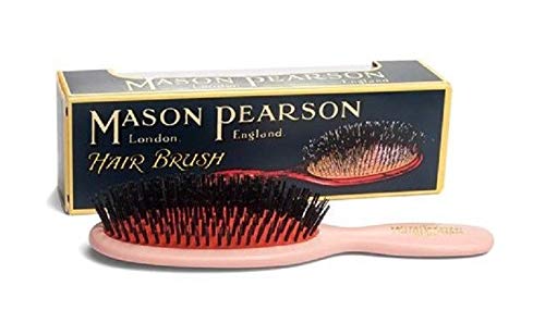 Mason Pearson Sb4 Pure Bristle Sensitive Pocket Hair Brush, Pink