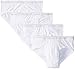 Calvin Klein Men's Underwear Cotton Classics 4 Pack Low Rise Briefs, White, Large
