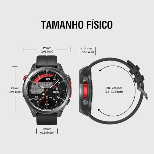 Zeblaze Stratos 4 Smartwatch Relogio Inteligente Masculino Relógio Inteligente, GPS 170+Esportivo, 5ATM a Prova d'Agua, Chamadas Bluetooth,Android Smart Watch for Android IOS