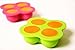 New Baby Food Storage Containers Freezer Trays with Plastic Clip-On Lids - Includes Teaspoon and Plate - BPA-Free, Reusable, Stackable, Dishwasher & Freezer-Safe - Great Baby Shower Gift - 3 Pack