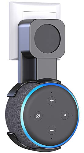 Comsoon Outlet Wall Mount Holder for 3rd Generation & Home Mini, Exposed Speaker, No Muffled Sound Space-Saving Accessories for Smart Home Speaker, Clever Dot Plug Without Mess Wires or Screws, Black - Thumbnail 7
