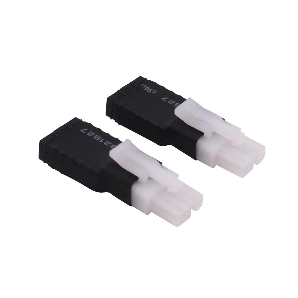 OliYin 2pcs Male Big Tamiya to Female TRX Connector Adapter for Lipo Battery(pack of 2)