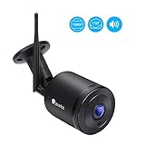 Ctronics Security Camera Outdoor, 1080P WiFi IP Surveillance Camera, Wireless Bullet Camera with 110° Wide View, Two-Way Audio, Instant Notification of Motion Detection, 98ft Night Vision, Black