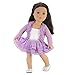Emily Rose 18 Inch Doll Clothes Purple 4-Piece Dressy Skirt Spring Summer Outfit, Including Sparkly Doll Shoes Accessory! | Gift-Boxed!