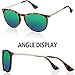 polarized sunglasses for women men - FEIDU retro womens sunglasses oversized style aviator sunglasses 4171 (Leopard green, 14.5)