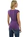 PattyBoutik Women Notch Neck Lace Up Detail Blouse (Purple Small)
