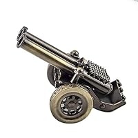 BPFQAH Iron Cannon Model Pure Hand-Welded Stainless Steel Crafts Home Decoration 19×10×13Cm