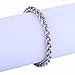Trendsmax 4mm Mens Chain Boys Wheat Link Silver Tone Stainless Steel Bracelet 7-11inch