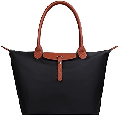 BEKILOLE Women's Stylish Waterproof Tote Bag Nylon Travel Shoulder Beach Bags