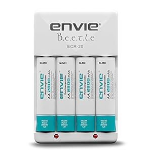 ENVIE® (ECR20+AA2800 4PL) Charger for AA & AAA Rechargeable Batteries