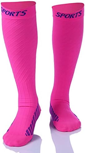 Compression Socks for Men &amp; Women - Energy Compression Stockings for Sports, Nursing, Travel, Flying - Suits Nurse, Maternity, Pregnancy, Diabetic etc. Relief Varicose Veins, Edema (L)