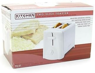 Kitchen Selectives Two Slice Toaster with Wide Toasting Slots for Bagels and More