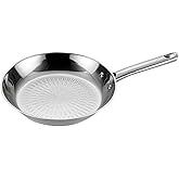 T-fal Performa Stainless Steel Fry Pan 12 Inch Induction Oven Broiler Safe 500F Cookware, Pots and Pans, Dishwasher Safe Silver