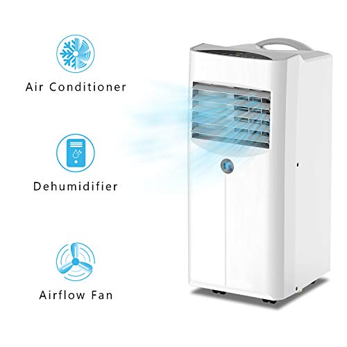 JHS 10,000 BTU Portable Air Conditioner 3in1 Floor AC Unit with 2 Fan