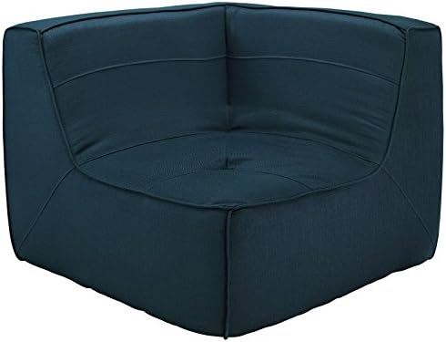 Modway Align Upholstered Corner Sofa in Azure