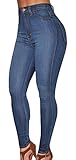 Ermonn Women's High Waist Denim Skinny Jeans Stretch Comfy Pants
