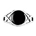 925 Sterling Silver Genuine Black Onyx Celtic Knot Triquetra Trinity Knot Ring