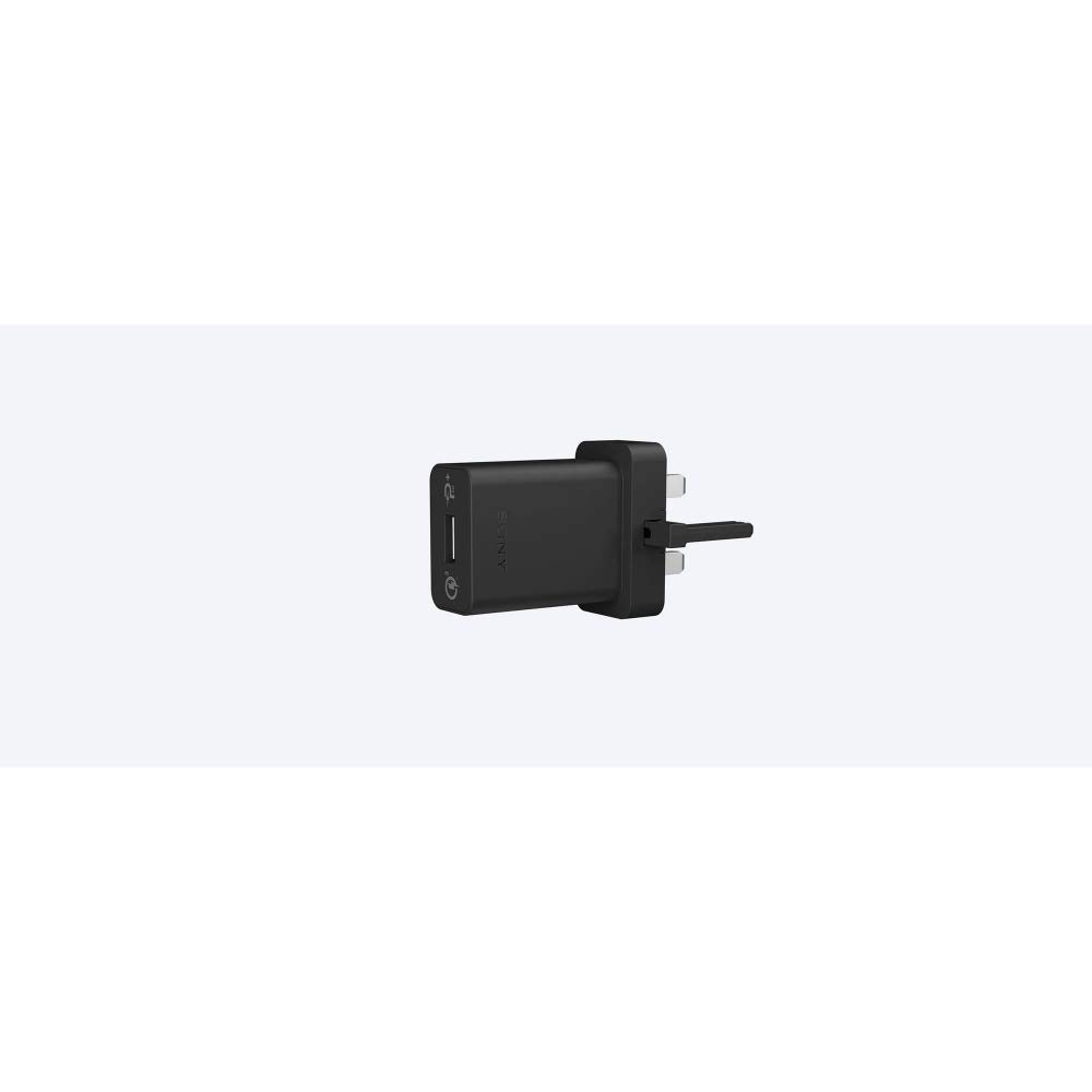 Sony Xperia XZ2 Compact Qualcomm 3.0 UK Mains Charger and USB-C Cable - Black