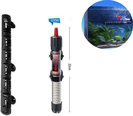 LYGID Fish Tanks Submersible Thermostat Heater Aquarium Tropical Marine,with Multi-size Aquarium Fish Tank Heater Protective Case Detachable Designed Cover Suction Cups,100W