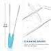 6 PCS(2 Straws+2 Cleaning Brushes) for Thermos Replacement Straws with 2 Silicone Stems, Compatible with Thermos Funtainer 12 Ounce Bottle F401(with a carry loop), Drinking Straws Set with Cleaning Brushes