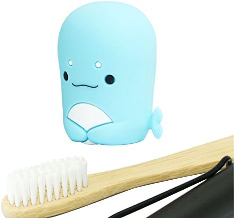 MIKEEP Chikachika Toothbrush Holder Cute Animal Design Platinum Silicon Set Whale Fox Rabbit