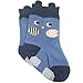 Wrapables Peek A Boo Animal Non-Skid Toddler Socks Assorted (Set of 6), Large
