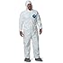 DuPont TY122S Disposable Elastic Wrist, Bootie & Hood White Tyvek Coverall Suit 1414, XX-Large