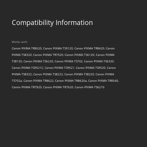 Canon CLI-281 Black, Cyan, Magenta and Yellow 4 Ink Pack, Compatible to TR8520, TR8620 Series, TS9120, and TS6210 Printers