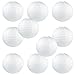 WYZworks Round Paper Lanterns 10 Pack (White, 10