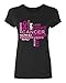 P&B Love Fighting Breast Cancer Women's T-Shirt (Large, Black)