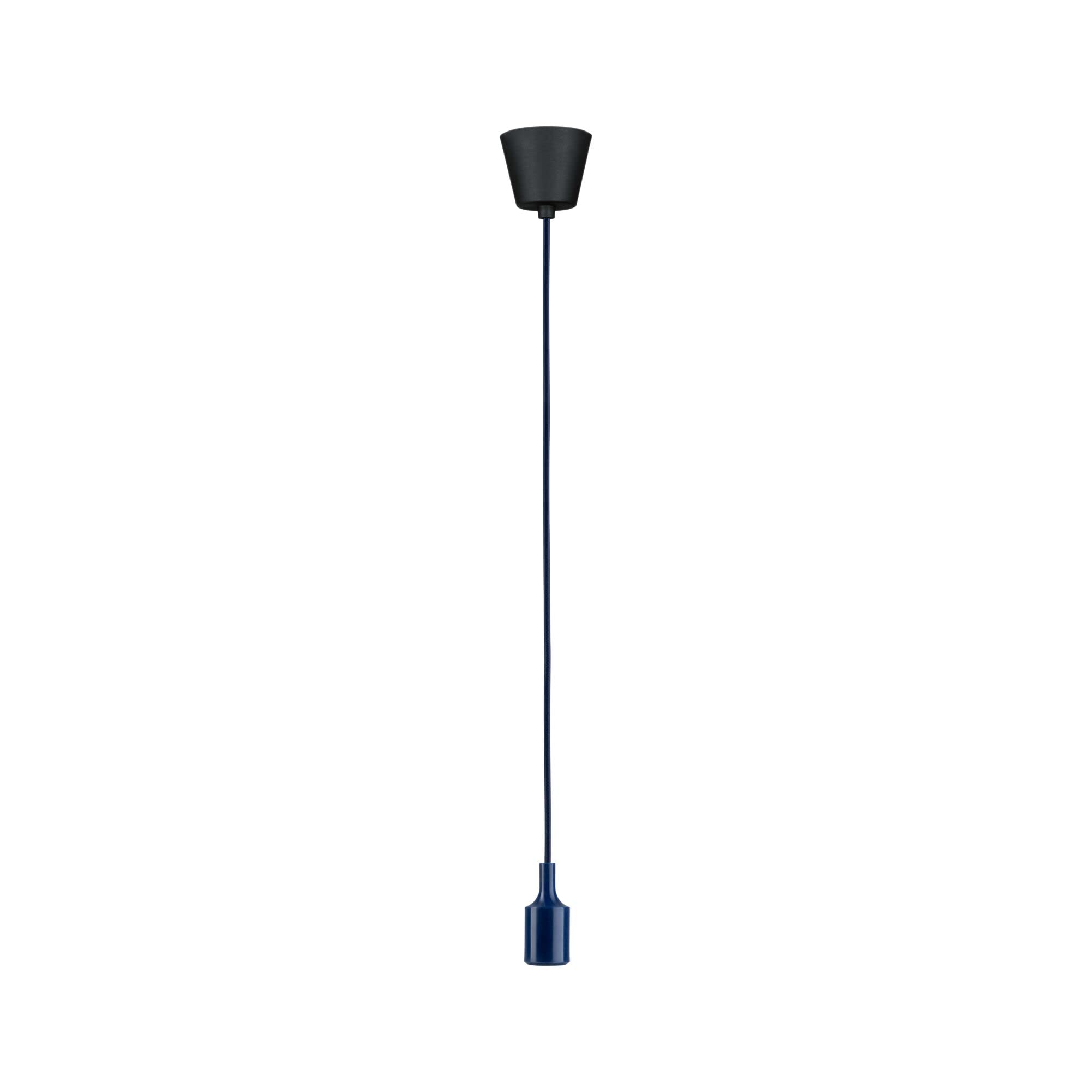 Paulmann 78430 Pendant luminaire Neordic Ketil max 60 watt lamp (not Included) Pendant luminaire Midnight Blue, Black Silicone, Plastic E27