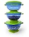 Suction Baby Bowls 2nd Stage with Seal-Easy Lids-3 Medium Size Hold 8oz-To-Go