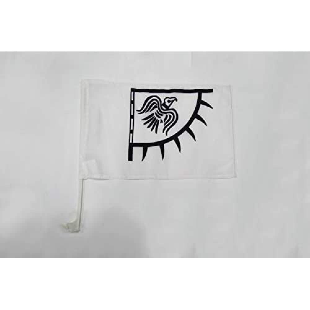 AZ FLAG Viking Raven Car Flag 18'' x 12'' - Scandinavia Car flags 30 x 45cm - Banner 18x12 INCHES PLASTIC STICK