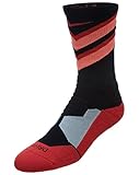 Nike Hyper Elite Chase Basketball Crew Socks Black/Lava SX4923-068 (L 8-12)