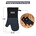 Yutat Oven Gloves, Oven Mitts Heat Resistant 550 Degrees - Made with Quilted Lining and Soft Cotton Lining, Protect Your Hand Professionally During Baking,BBQ and Cooking - 1 Pair 14 Inch Navy
