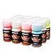 HXDZFX Glow in The Dark Paint UV Paint(Set of 12 Bottles 20g. Each) Safe Non-Toxic for Slime,Nails,Epoxy Resin,Acrylic Paint,Halloween,Fine Art and DIY Crafts