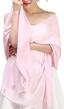 Alivila.Y Fashion Organza Soft Long Wrap Scarf Shawl-Lite Pink Chiffon-1669