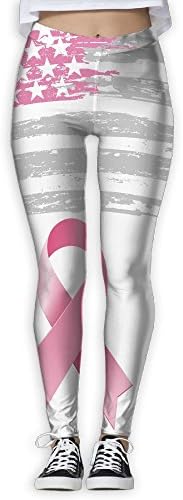Pink Ribbon Breast Cancer Awareness Flag Women's Sexy Leggings
